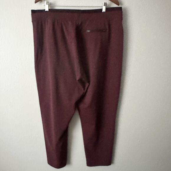 Athleta Venice Pintuck Pull On Pants Antique Burgundy Women’s Size XL - Picture 7 of 13